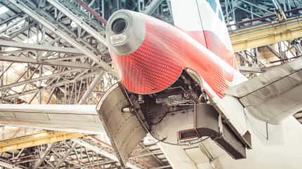 APU, Auxiliary Power Unit, Hilfsgasturbine, Flugzeugheck, Dassault Aviation, Airbus, Pratt Whitney, A320