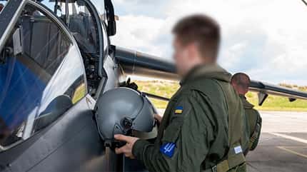 Ukrainischer Pilot am Alpha-Jet