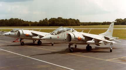 Harrier, AV-8B, Spainen, matador Zwei AV-8S Matador am Boden