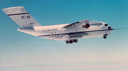 McDonnell Douglas YC15, Transporter, YC15, US Air Force, USAF, C17, CFM56, JT8D 17, KC 135 Tanker, Kurzstarter, AMST