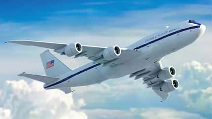 Boeing, 747-8, Sierra Nevada Corporation, USAF, E-4B Boeing 747-8 als Kommandoposten Computergrafik