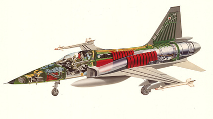 F-20, Tigershark, Northrop F-20 Tigershark Schnittzeichnung