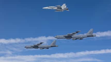 Boeing B-52H aus Barkdsdale über Europa, 2024.