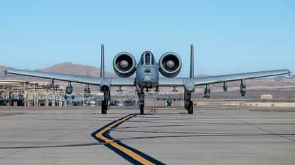 A-10 Thunderbolt II in Nellis am Boden von vorne