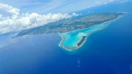 Insel Guam aus der Luft