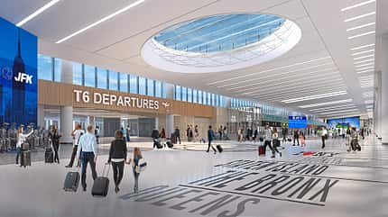 Airport, Flughafen, Drehkreuz, JFK, John F. Kennedy International Airport, KJFK, New York, TWA Hotel, Terminal 6 Baustelle, Ausbau