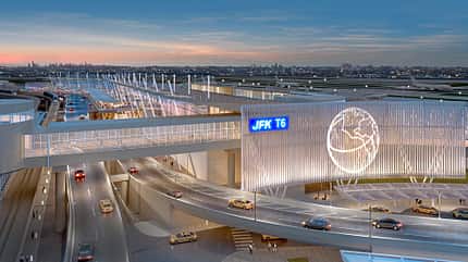 Airport, Flughafen, Drehkreuz, JFK, John F. Kennedy International Airport, KJFK, New York, TWA Hotel, Terminal 6 Baustelle, Ausbau