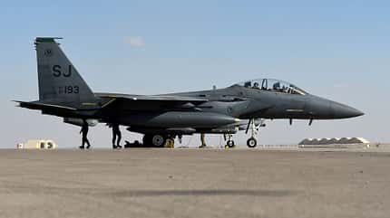 F-15E Sztrike Eagle am Boden in El-Alamein