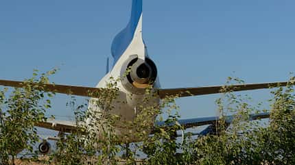 Lockheed, L-1011, TriStar, El-Alamein Lockheed L-1011 TriStar am Messeeingang in El-Alamein