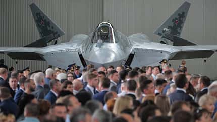 Su57, Suchoi, Su-57, Russland Suchoi Su-57 im Hangar