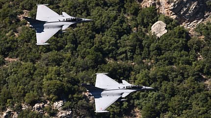 Dassault, Rafale, Tiefflug Zwei Rafale in Formation im Tiefflug