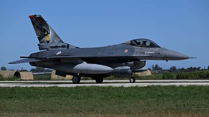 Ramstein Flag, F-16, Falcon, Portugal Portugiesische F-16 mit buntem Heck bei Ramstein Flag