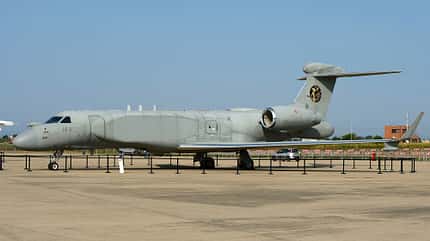 Gulfstream, G550, CAEW, Italien Gulfstream G550 CAEW der italienischen Luftwaffe am Boden