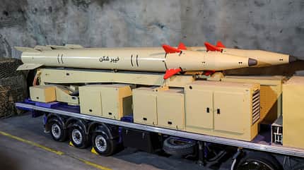 Iran, Israel, Angriff Iranische Raketen Khaybar Shekan auf Anhänger