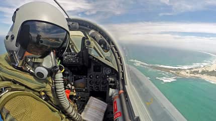 Luftwaffe,Übung,üben,TwoOceans,Taktisches Luftwaffengeschwader 33,TaktLwG33,Kampfflugzeug,Kampfjet,Tornado,IDS,ASSTA3,Cockpit,Pilot,Helm,Pilotenhelm,Visier,Atemmaske,Meer,Ozean,Küste