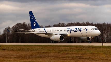 Tu214, Tupolew, Russland Testflug der "russifizierten" Tupolew Tu-214