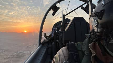 Raytheon T-6C Texan Überführung nach Vietnam Blick aus Cockpit