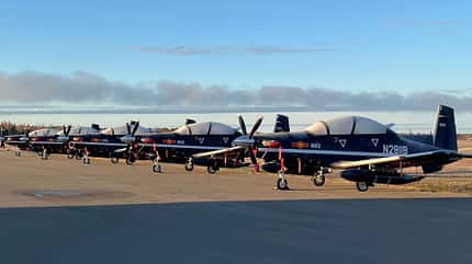 Aufgereihte Trainer T-6C Texan Vietnam