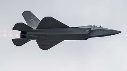J35, J35A, Shenyang, AVIC, China, Stealth, J-35A, J-35, FC31 Chinas neuer Stealth-Kampfjet J-35A im Flug.