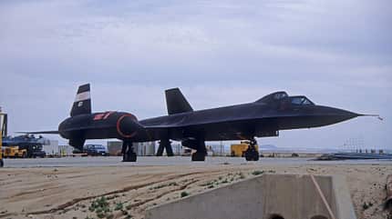 SR-71B Blackbird der NASA am Boden