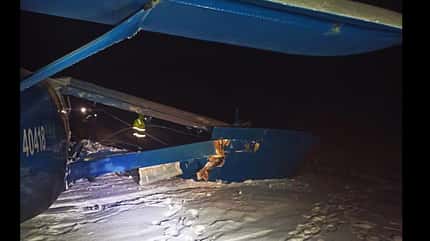 Antonow, An-2, Russland, Winter Beschädigte Antonow An-2 im Schnee