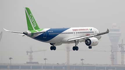 Comac C919, China, China Eastern, China Southern Die Comac 919 bei ihrem Erstflug im Landeanflug.