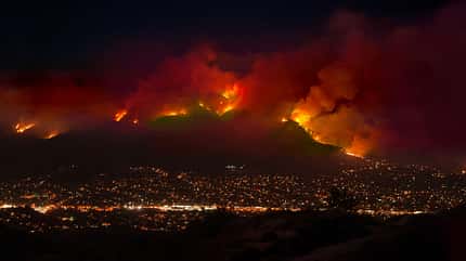 Waldbrand Flammen über Los Angeles