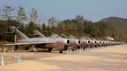 Chinesische Shenjang J-5 aufgereiht