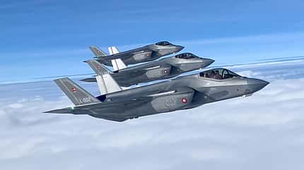 Drei dänische F-35 im Formationsflug