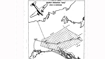 Douglas, C-54, Skymaster, DC-4 Grafik Suchgebiet Operation Mike
