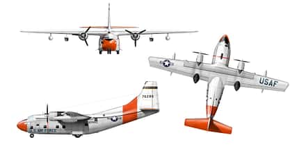 Zeichnungen der Fairchild C-123K Provider Zeichnungen der Fairchild C-123K Provider