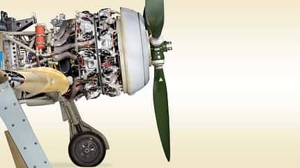BMW 801 Motor, legendärer Flugmotor, Focke-Wulf Fw 190, Sternmotor, Bayerische Motoren Werke, Zeichnung Unverkleidete Sicht auf das Innere des Triebwerks von Paul Allens Fw 190 A-5 „Weiße A“