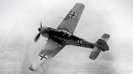 BMW 801 Motor, legendärer Flugmotor, Focke-Wulf Fw 190, Sternmotor, Bayerische Motoren Werke, Zeichnung Eine Focke-Wulf Fw 109 im Flug