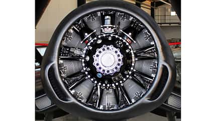 Frontale Sicht auf das P&R R-2800 Triebwerk einer F4U Corsair