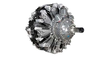Detailansicht des Pratt & Whitney R-2800 Flugmotors