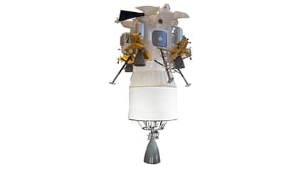 China, Raumfahrt, Taikonaut, Tiangong, Chinesische Raumstation, Trägerrakete Langer Marsch 10, Raumschiff Mengzhou, Landefähre Lanyue, Mondforschungsstation ILRS Modell der chinesischen Mondlandefähre Lanyue