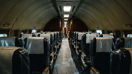 Lockheed, Super Constellation, TWA, Travolta Kabine der Lockheed Super Constellation TWA