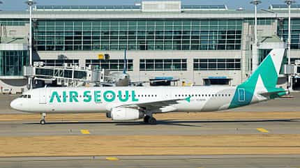 Airbus A321 von Air Seoul am Flughafen Incheon