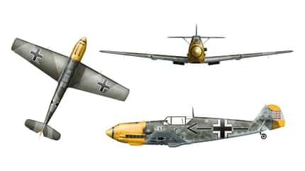 Messerschmitt Bf 109E, Bf 109, Emil, Jagdflugzeug, Jagdgeschwader, Luftwaffe Grafiken der Messerschmitt Bf 109 Emil