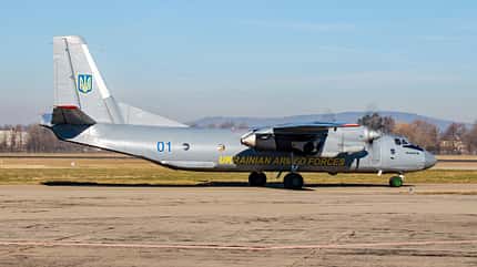 Antonow, An26, Ukraine, Friedrichshafen, An-26 Antonow An-26 der ukrainischen Armee in Friedrichshafen.