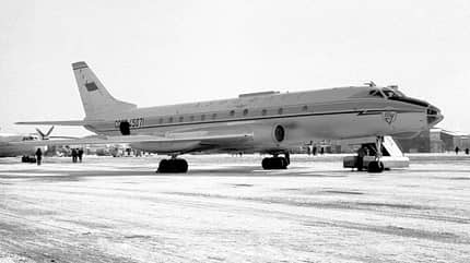 Tupolew Tu-124, Regionalairliner, UdSSR, Aeroflot, Turbofan, Regionalverkehrsflugzeug Eine Tupolew Tu-124 von Aeroflot in Odessa