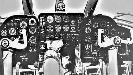 Tupolew Tu-124, Regionalairliner, UdSSR, Aeroflot, Turbofan, Regionalverkehrsflugzeug Cockpit der Tupolew Tu-124