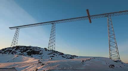 Grönland, Flughafen Nuuk, Terminal Eröffnung, Einweihung Anflugbefeuerung am Flughafen Nuuk