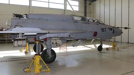 Kroatiens letzte MiG-21 in Zagreb-Pleso, März 2025. Kroatiens letzte MiG-21 in Zagreb-Pleso, März 2025.