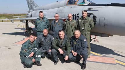 Kroatiens letzte MiG-21 in Zagreb-Pleso, März 2025. Kroatiens letzte MiG-21 in Zagreb-Pleso, März 2025.