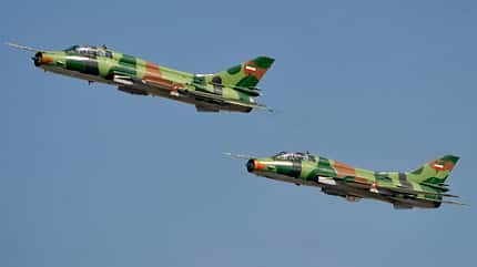 Iran, Luftwaffe Kampfjets der iranischen Luftwaffe in Aktion.