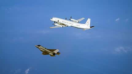 F35, Forsvaret, Dänische Luftwaffe, Il38, Iljuschin, Russland Dänische F-35 fangen erstmals russischen Il-38-Aufklärer ab.