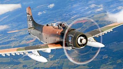 Wright R-3350 Duplex Cyclone, legendärer Flugmotor, Wright Aeronautical Corp.,R-3350,Cyclone Duplex, Douglas Skyraider, Wrigt R-3350 Turbo Compound, Lockheed „Super Connie“, Boeing B-29, Fairchild C-119 „Flying Boxcar“ Douglas A-1H Skyraider