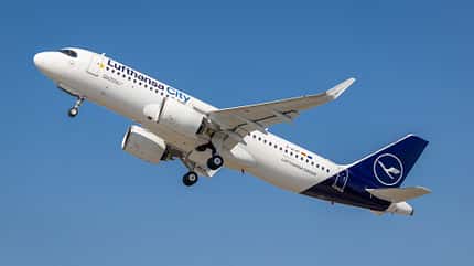 A320neo von Lufthansa City Airlines mit dem Taufnamen "Ingelheim am Rhein" 