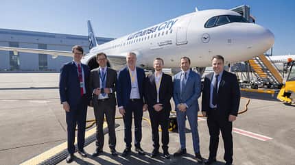 Empfang des A320neo von Lufthansa City Airlines MSN12540